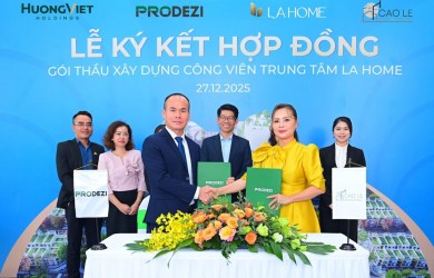 Chủ đầu tư khu đô thị LA Home ký kết gói thầu xây dựng công viên trung tâm